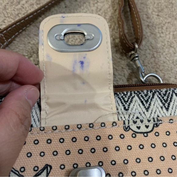 Unionbay Womens Owl Print Beige Crossbody Wallet Bag - Picture 7 of 9